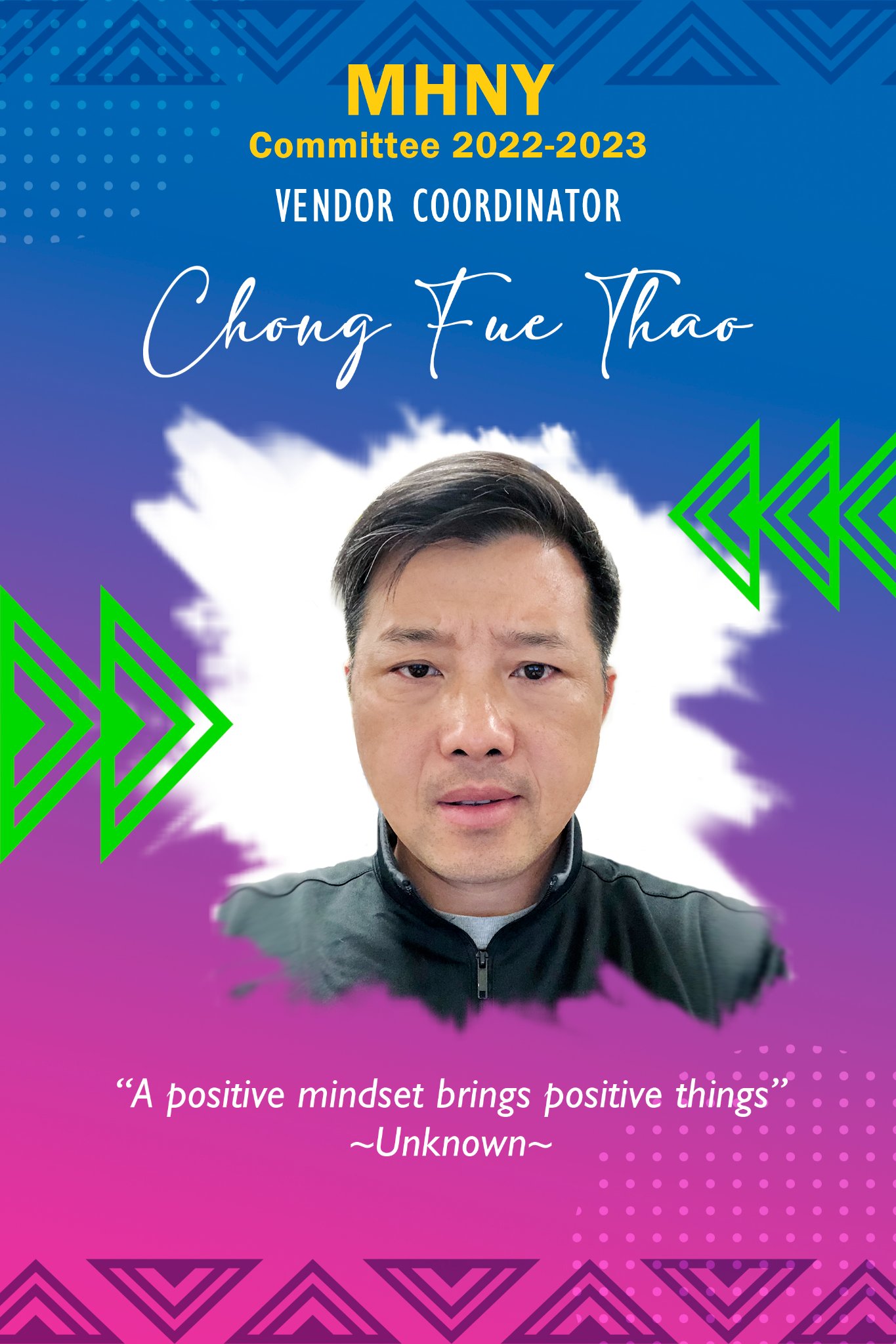 Chong Fue Thao Vendor Coordinator